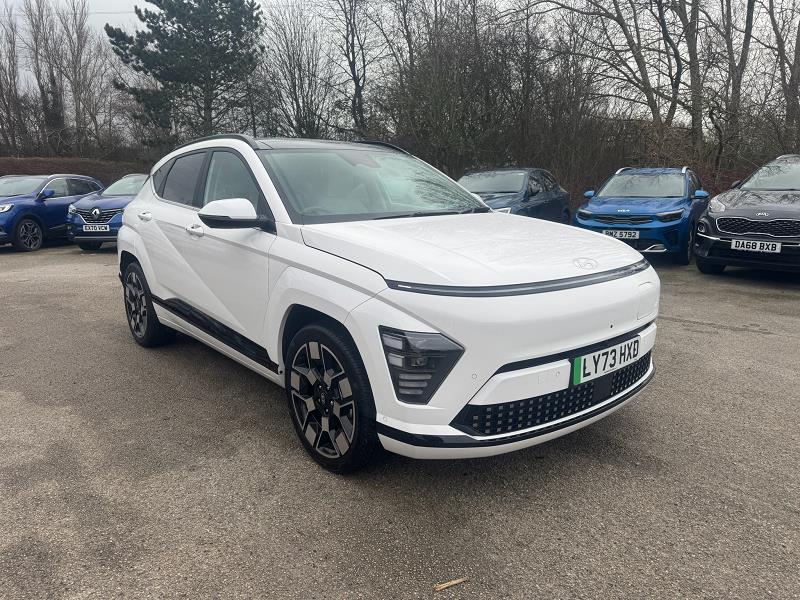 2023 73 Hyundai Kona 160kw Ultimate 65kwh 5dr Auto [leather] Electric Automatic In Atlas White