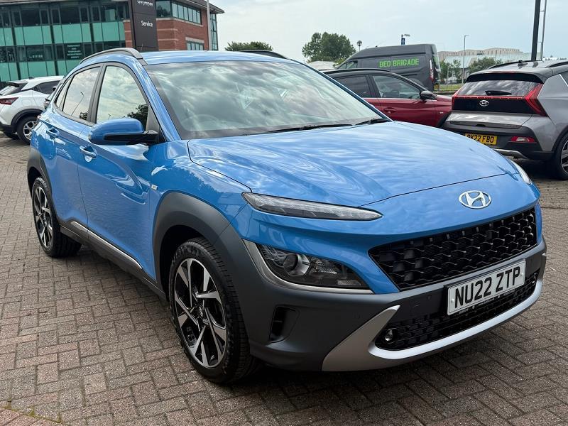 2022 22 Hyundai Kona 1.0 Tgdi 48v Mhev Premium 5dr Hybrid Electric Manual In Surfy Blue