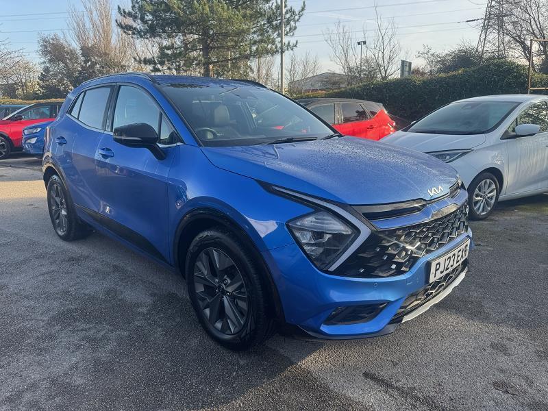 2023 23 Kia Sportage 1.6t Gdi Hev Gt-line 5dr Auto Hybrid Electric Automatic In Blue